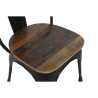 Silla de Comedor Home ESPRIT Negro Marrón oscuro Madera Metal 48 x 55