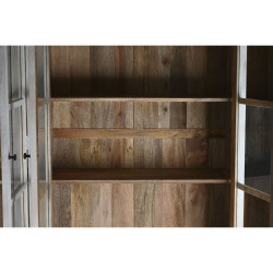 Vitrina Home ESPRIT Blanco Cristal Madera de mango 200 x 45 x 230 cm