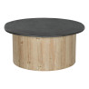 Mesa de Centro Home ESPRIT Natural Marrón oscuro Abeto 90 x 90 x 40 c