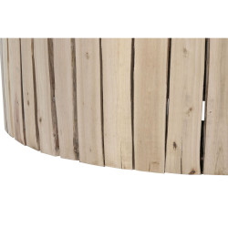Mesa de Centro Home ESPRIT Natural Cristal Madera de eucalipto 90 x 90