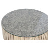 Mesa de Centro Home ESPRIT Natural Cristal Madera de eucalipto 90 x 90
