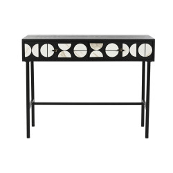 Consola Home ESPRIT Blanco Negro 100 x 40 x 77 cm