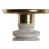 Mesa auxiliar Home ESPRIT Blanco Dorado Madera Metal 41 x 41 x 53 cm