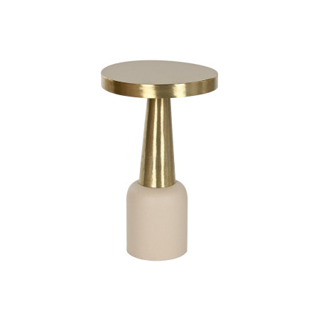 Mesa auxiliar Home ESPRIT Crema Dorado 40,5 x 40,5 x 65 cm