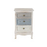 Mesita de Noche Home ESPRIT Blanco Azul cielo Gris claro 42 x 32 x 64,