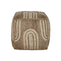 Reposapiés Home ESPRIT Beige Natural 45 x 45 x 45 cm