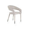 Silla de Comedor Home ESPRIT Beige Poliéster Metal 57,5 X 60 X 81 cm
