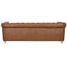 Sofá de 3 Plazas Home ESPRIT Marrón Natural Vintage 218 X 78 X 70 cm