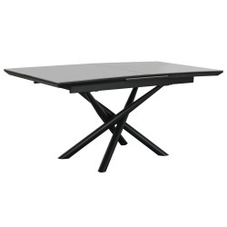 Mesa de Comedor Home ESPRIT Negro Gris Metal Cerámica 160 x 90 x 76 c
