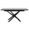 Mesa de Comedor Home ESPRIT Negro Gris Metal Cerámica 160 x 90 x 76 c