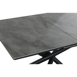 Mesa de Comedor Home ESPRIT Negro Gris Metal Cerámica 160 x 90 x 76 c