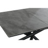 Mesa de Comedor Home ESPRIT Negro Gris Metal Cerámica 160 x 90 x 76 c