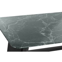 Mesa de Comedor Home ESPRIT Negro Verde Metal Cristal Templado 200 x 1