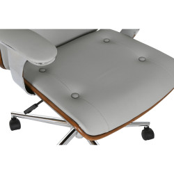 Silla de Oficina con Cabecero Home ESPRIT Beige Marfil