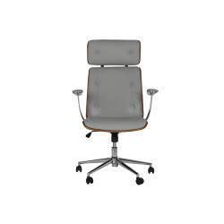 Silla de Oficina con Cabecero Home ESPRIT Beige Marfil