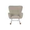 Mecedora Home ESPRIT Blanco Poliéster Metal 74 X 90 X 95 cm