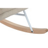 Mecedora Home ESPRIT Blanco Poliéster Metal 74 X 90 X 95 cm