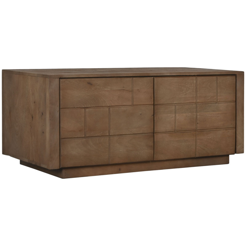 Mesa de Centro Home ESPRIT Natural 110 X 50 X 46 cm Mesa de Centro Home ESPRIT Natural 110 X 50 X 46 cm