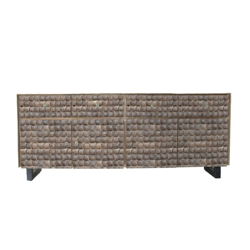 Aparador Home ESPRIT madera de teca Fibra de coco 200 X 45 X 80 cm Aparador Home ESPRIT madera de teca Fibra de coco 200 X 45 X 80 cm