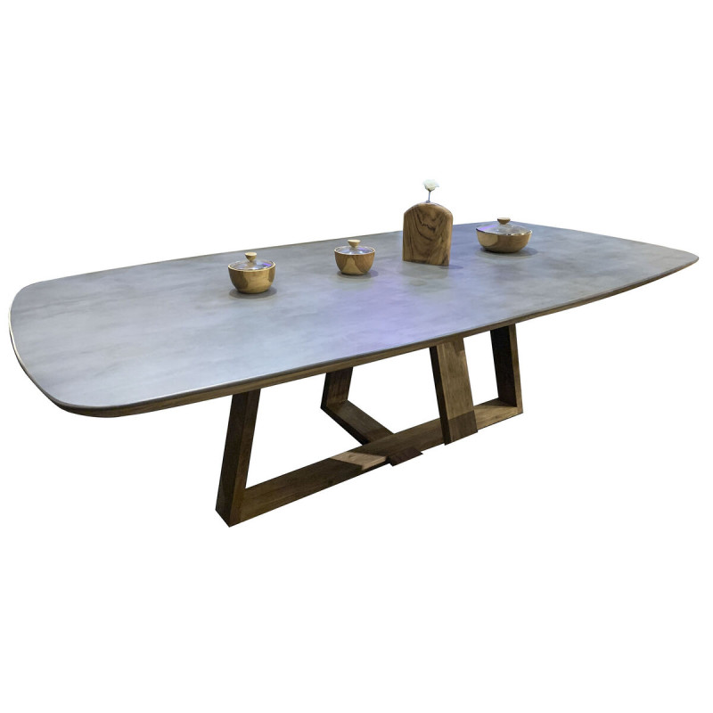 Mesa de Comedor Home ESPRIT Cerámica madera de teca 240 X 120 X 78 cm Mesa de Comedor Home ESPRIT Cerámica madera de teca 240 X 120 X 78 cm