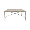 Mesa de Comedor Home ESPRIT Blanco Hierro Madera de mango 160 X 90 X 8