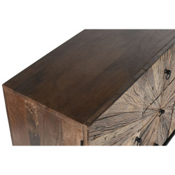 Aparador Home ESPRIT Negro Natural Madera Reciclada 120 x 40 x 85 cm
