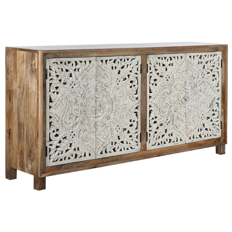 Aparador Home ESPRIT Blanco Natural Madera de mango 180 x 40 x 90 cm Aparador Home ESPRIT Blanco Natural Madera de mango 180 x 40 x 90 cm