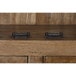 Vitrina Home ESPRIT Negro Natural Hierro Madera de mango 100 X 40 X 20