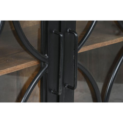 Vitrina Home ESPRIT Negro Natural Hierro Madera de mango 100 X 40 X 20