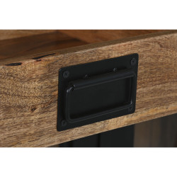 Vitrina Home ESPRIT Negro Natural Hierro Madera de mango 100 X 40 X 20