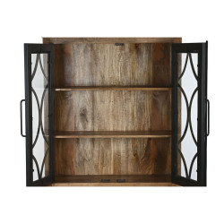 Vitrina Home ESPRIT Negro Natural Hierro Madera de mango 100 X 40 X 20