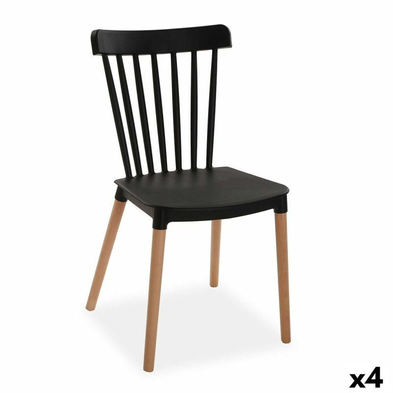Silla Versa Negro 52,5 x 80 x 43 cm (4 Unidades) Silla Versa Negro 52,5 x 80 x 43 cm (4 Unidades)
