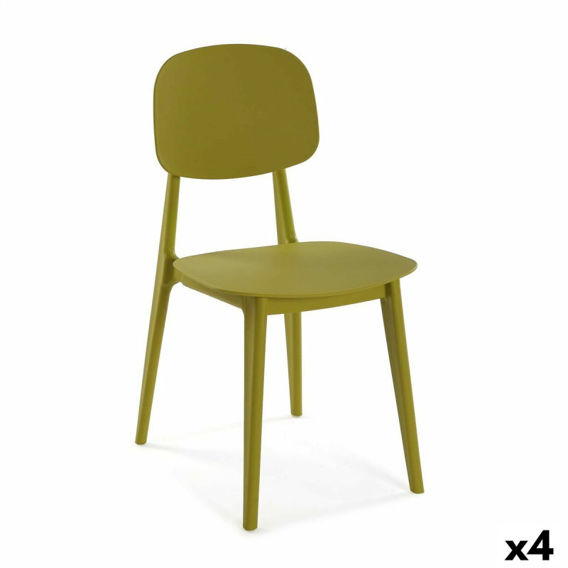 Silla Versa Mostaza 39,5 x 80 x 41,5 cm (4 Unidades) Silla Versa Mostaza 39,5 x 80 x 41,5 cm (4 Unidades)
