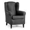 Sillón Sade Poliéster Madera de pino Gris oscuro (65 x 101 x 75 cm)
