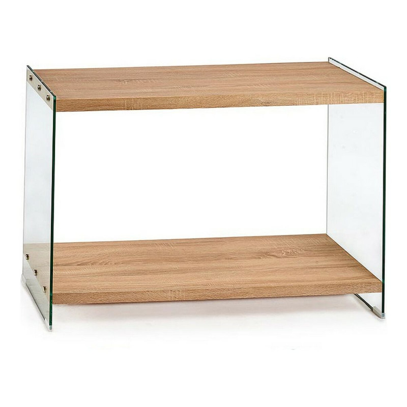 Recibidor Marrón Transparente Vidrio Madera MDF 40 x 76 x 120 cm Recibidor Marrón Transparente Vidrio Madera MDF 40 x 76 x 120 cm