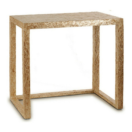 Mesa Recibidor Beige Blanco Dorado Nácar Aglomerado 30,5 x 78 x 90,5