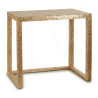 Mesa Recibidor Beige Blanco Dorado Nácar Aglomerado 30,5 x 78 x 90,5