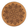Puff Mandala Marrón MDF Corcho (34 x 39 x 34 cm)