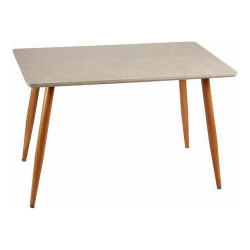 Mesa auxiliar Marrón Blanco Piedra Metal Melamina DM (70 x 120 x 75 c