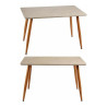 Mesa auxiliar Marrón Blanco Piedra Metal Melamina DM (70 x 120 x 75 c