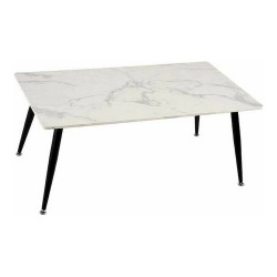 Mesa de Centro Blanco Negro Mármol Metal Melamina Madera MDF 60 x 110