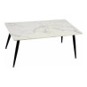 Mesa de Centro Blanco Negro Mármol Metal Melamina Madera MDF 60 x 110