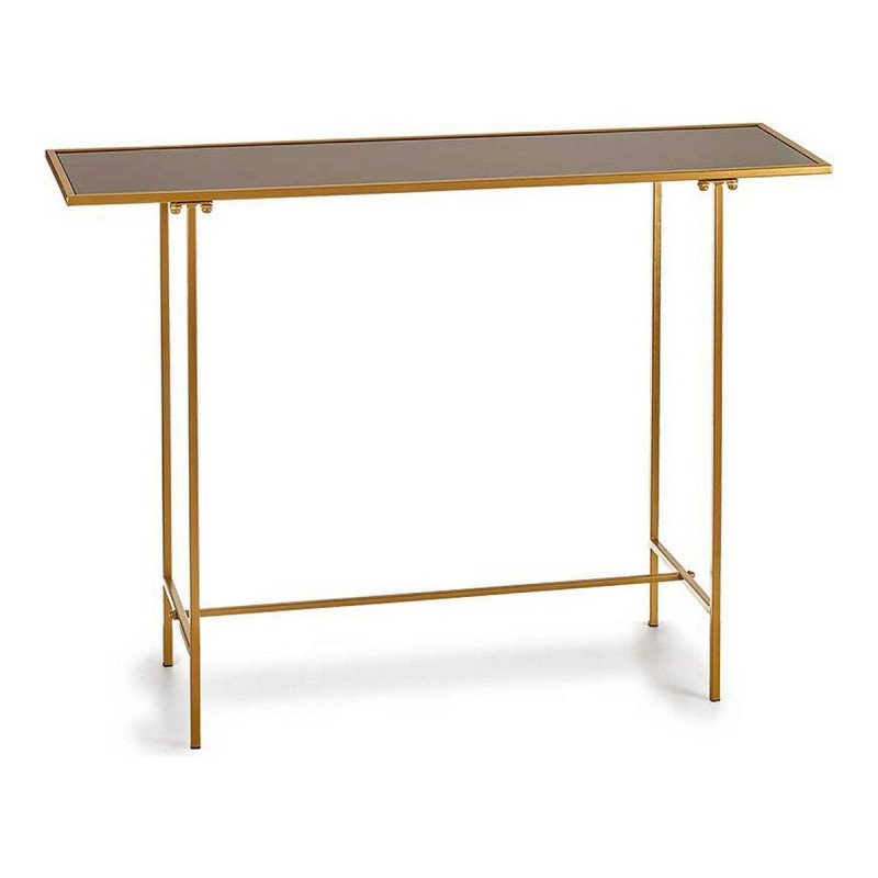 Mesa auxiliar Negro Dorado Cristal Metal (33 x 77 x 110 cm) Mesa auxiliar Negro Dorado Cristal Metal (33 x 77 x 110 cm)