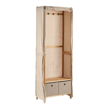 Perchero Beige Madera Tela (31,5 x 58 x 168 cm)