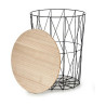 Mesa auxiliar Marrón Negro Metal Cartón Madera MDF (4 Unidades)