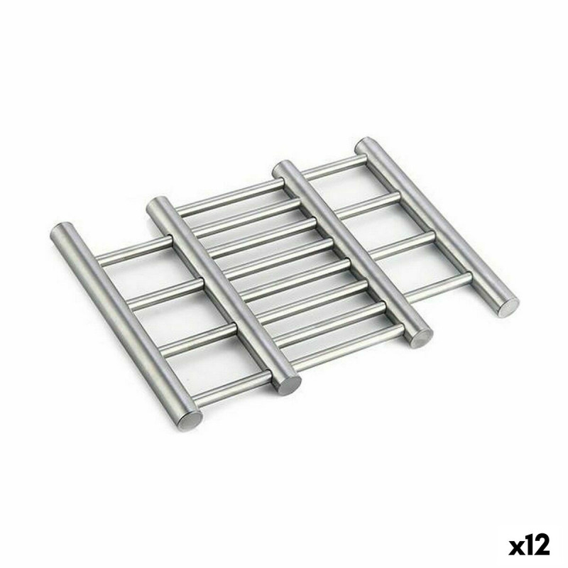 Salvamantel Extensible Plateado Acero Inoxidable 23 x 2 x 20 cm (12 Un Salvamantel Extensible Plateado Acero Inoxidable 23 x 2 x 20 cm (12 Un
