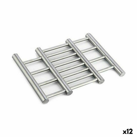 Salvamantel Extensible Plateado Acero Inoxidable 23 x 2 x 20 cm (12 Un