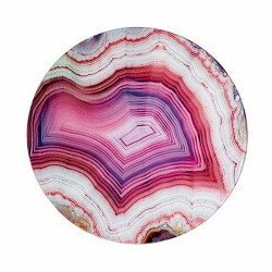 Mesa auxiliar Mármol Negro Rosa Cristal 40 x 41,5 x 40 cm (4 Unidades