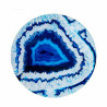 Mesa auxiliar Mármol Azul Negro Cristal 40 x 41,5 x 40 cm (4 Unidades
