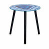 Mesa auxiliar Mármol Azul Negro Cristal 40 x 41,5 x 40 cm (4 Unidades